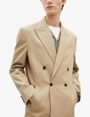 THE KOOPLES Peak-Lapel Double-Breasted Cotton Jacket detail 3
