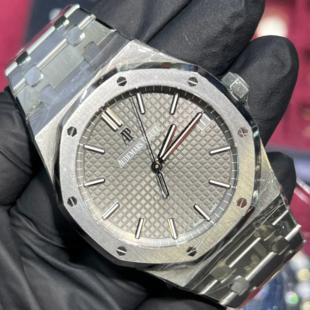ANKUR - For Him WATCHES 2022 Audemars Piguet Royal Oak 41mm | Stainless Steel | Rhodium Grande Tapisserie Dial – Watch