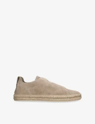 ZEGNA Triple Stitch Suede Espadrilles - EUR 42.5 / 8.5 UK MEN in GREY – Mens | Loafers