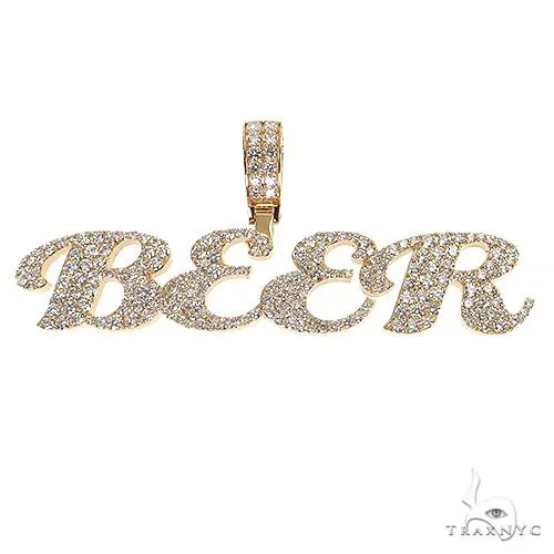 RINA - For Him CUSTOM CVD Custom Made Diamond Name Pendant (Lab) 68334 in Rose Gold – Pendant