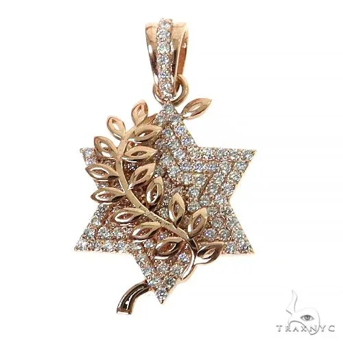 RINA - For Him CUSTOM Community Star of David Diamond Pendant 68470 in Rose Gold – Pendant