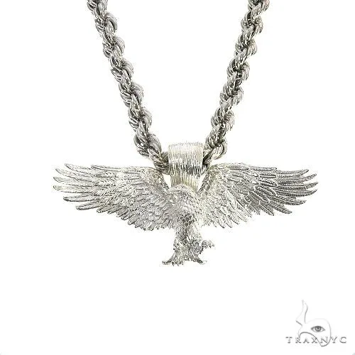 MARYAM - For Him SILVER For Him Silver Eagle Pendant Rope Chain Set 67200 in 18 Inches – Pendant Set