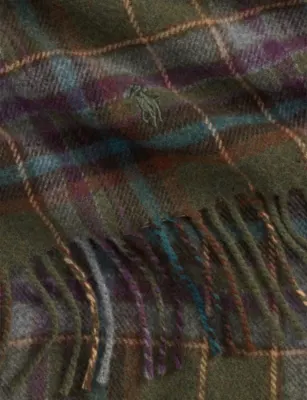 POLO RALPH LAUREN Tartan Wool Scarf detail 2