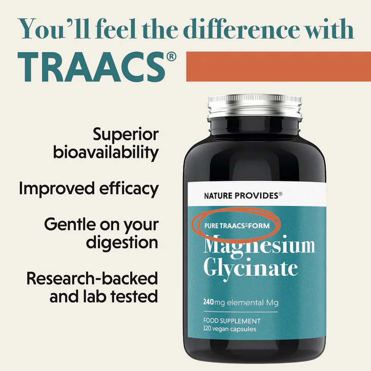 Nature Provides TRAACS® Magnesium Glycinate (240mg) 120 Capsules detail 2