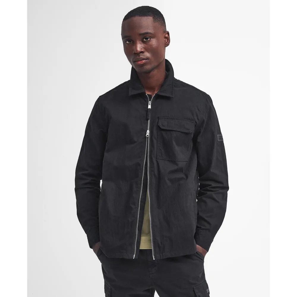 Barbour International Men's B.Intl Maze Peached Overshirt in Black BK31, additional product view 3