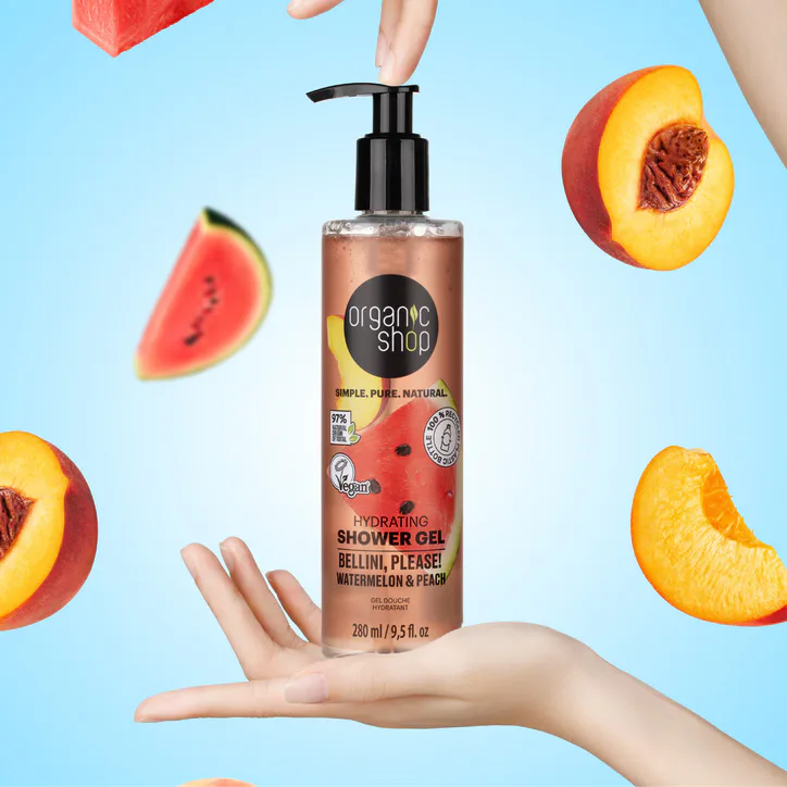 Organic Shop Hydrating Shower Gel Bellini, Please! Watermelon & Peach 280ml detail 3