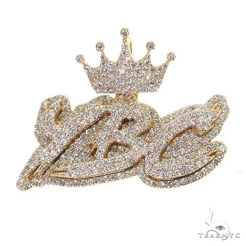 RINA - For Him CUSTOM CVD Diamond Crown Name Pendant 69072 in Rose Gold – Pendant
