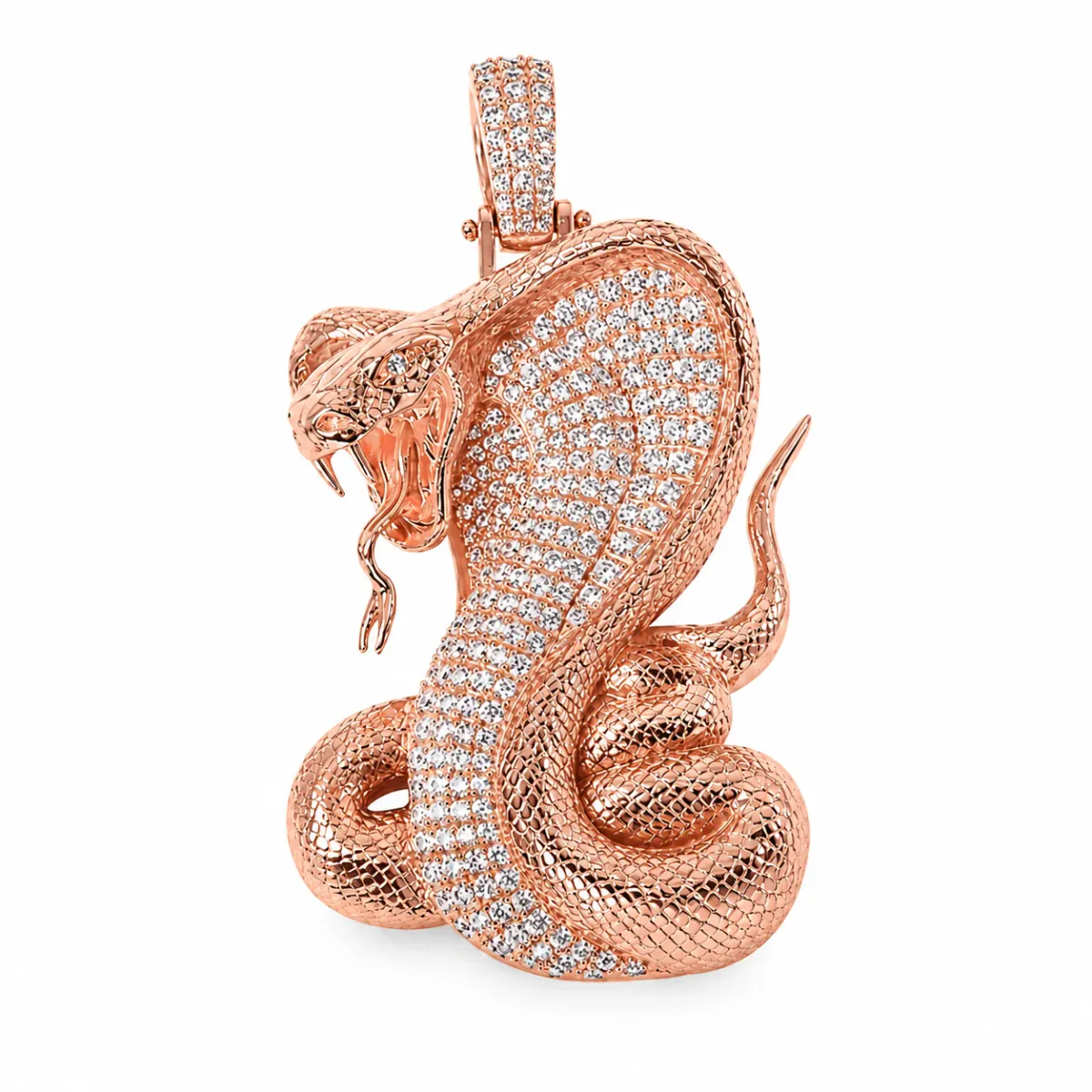 RINA - For Him FACTORY 14K Gold Diamond Cobra Pendant 67271 in Rose Gold – Pendant