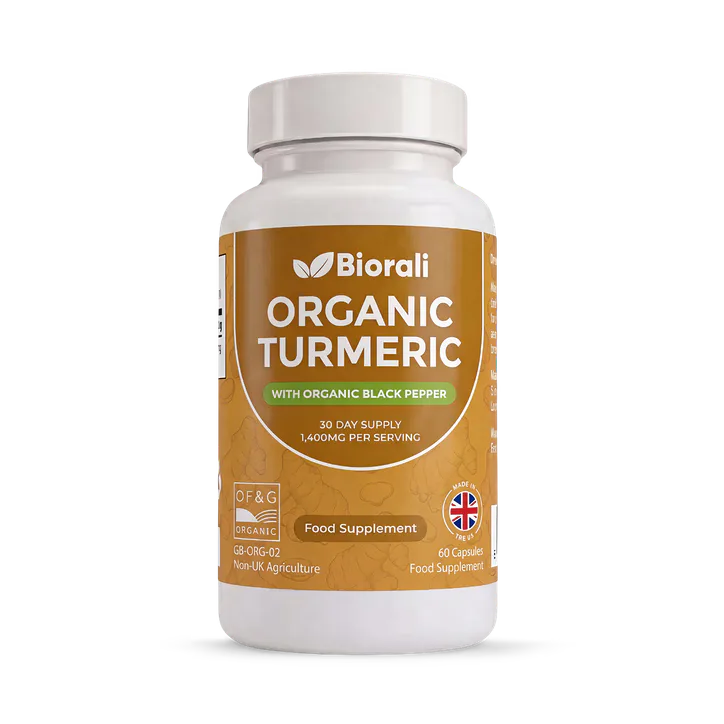 Biorali Organic Turmeric with Organic Black Pepper Capsules - 60 Capsules – Vitamins & Supplements