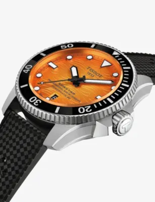TISSOT Seastar 2000 Stainless-Steel and Ceramic Watch 44mm in ORANGE, additional product view 3