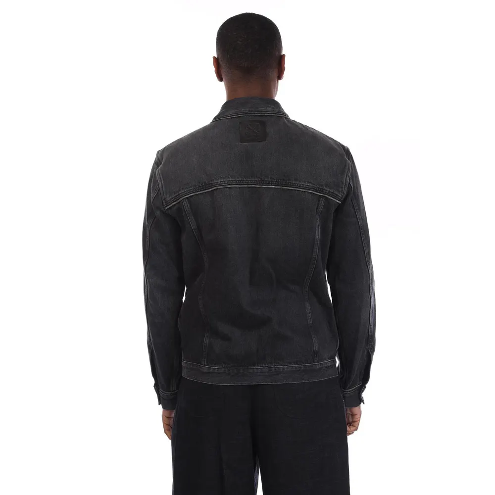 Off White Arrow Zip Skate Denim Jacket detail 2