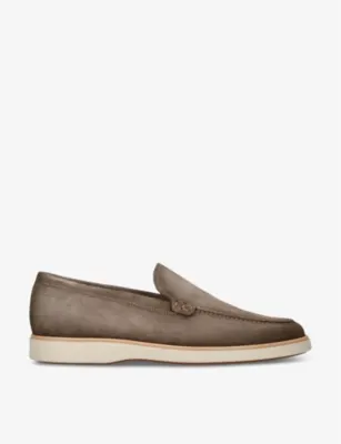 MAGNANNI Paraiso tonal-stitching suede loafers - EUR 40.5 / 6.5 UK MEN in GREY – Mens | Casual shoes | Moccasins