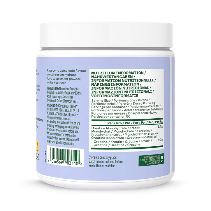 Bloom Creatine Raspberry Lemon 203g, additional product view 2