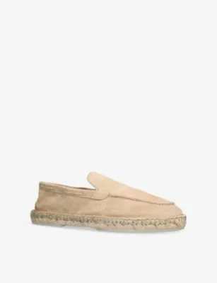 AURELIEN Beachside Suede And Jute Loafers - EUR 41 / 7 UK MEN in Beige, additional product view 3