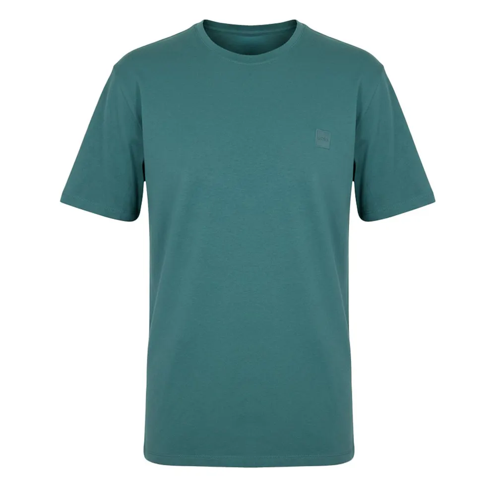 Boss Mens BOSS ORANGE Tales T-Shirt with Logo Patch Premium Cotton