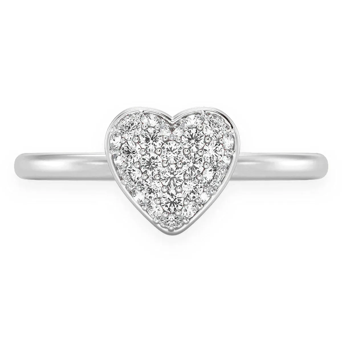 For Him Bubbly Heart Diamond Ring in 0.20ctw / White Gold / Natural Diamond – Ring