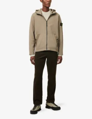 STONE ISLAND Compass-Badge Zip-Through Cotton Hoody detail 2