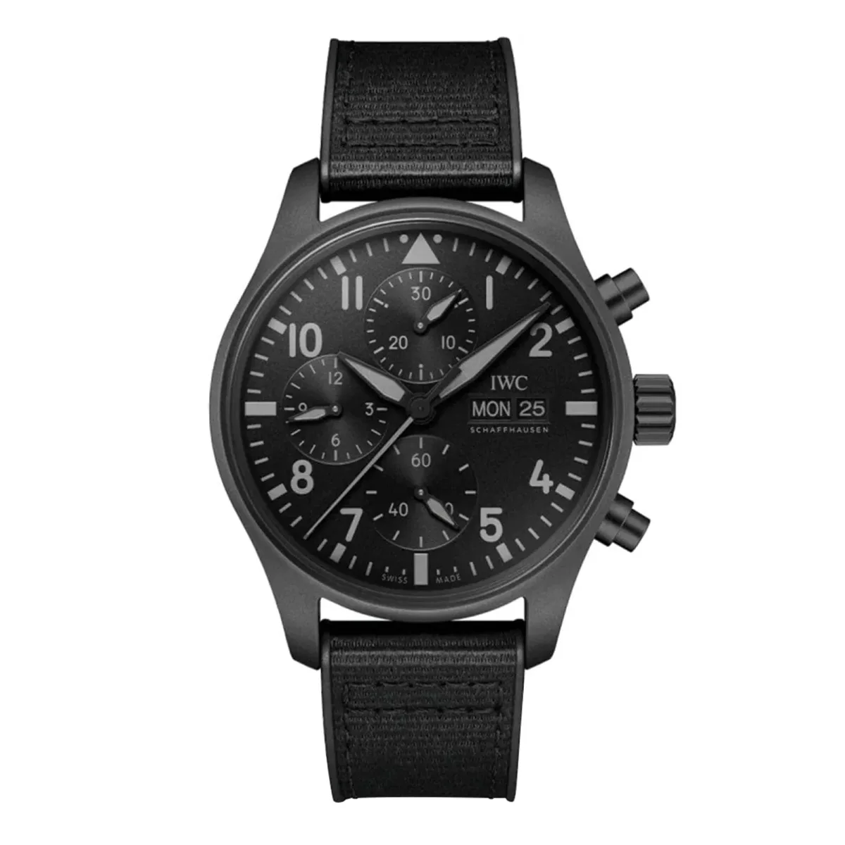 IWC Pilot's Chronograph Top Gun Ceratanium 41mm Mens Watch Black