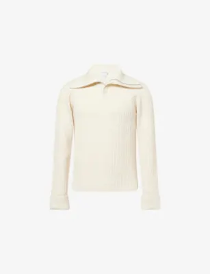 BOTTEGA VENETA High-Neck Cashmere And Wool Blend Ribbed-Knit Sweater
