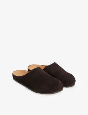 SANDRO Round-Toe Suede Mules - EUR 45 / 11 UK MEN in CHOCOLATE, additional product view 3