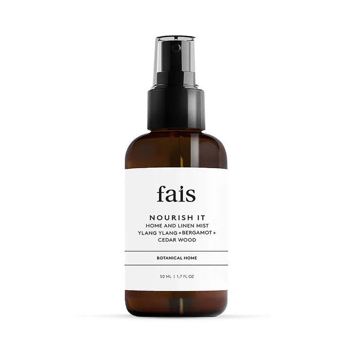 Fais Nourish It Home & Linen Mist with Essential Oils – 50ml - Ylang Ylang, Bergamot & Cedarwood