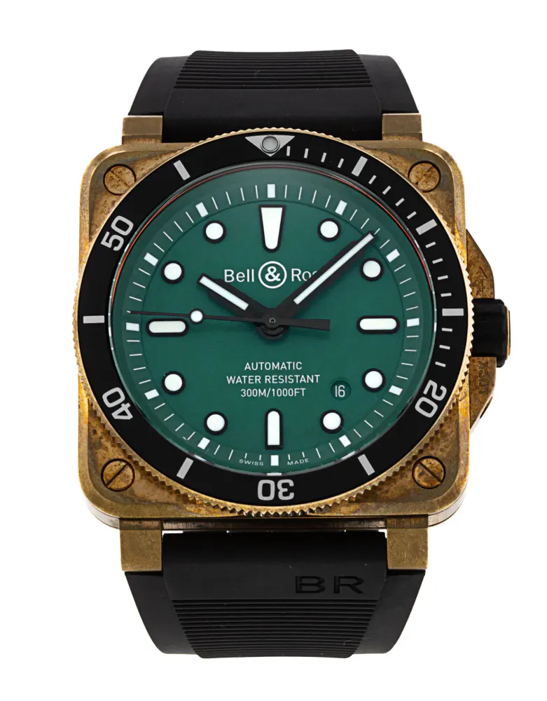 Bell and Ross BR 03 BR0392-D-LT-BR/SRB — 2025 — Excellent in Green – Pre-owned watches