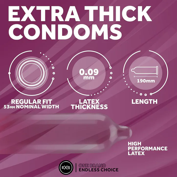 EXS Mega Mix Vegan Latex Condoms 56 Variety Pack detail 3