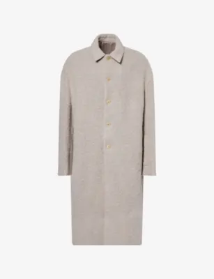 RICK OWENS Longline Pocket-Sleeve Wool-Blend Coat