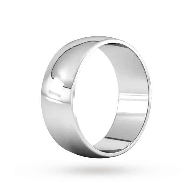 For Him 8mm D Shape Standard Wedding Ring In 18 Carat Yellow Gold, additional product view 2