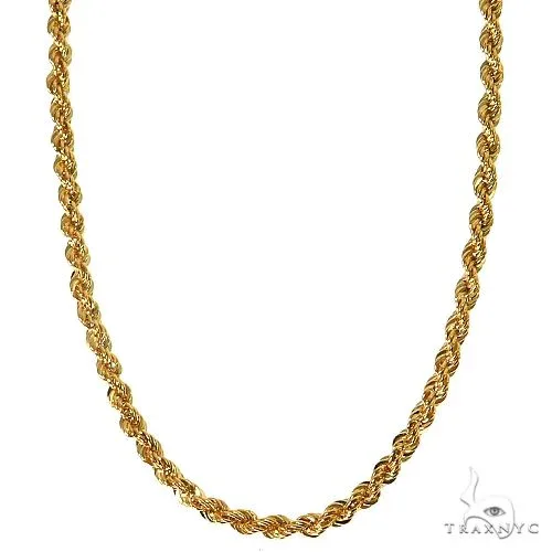 JALGAS - SKYLINE JEWELRY 14K Yellow Gold Hollow Rope Chain 2mm 64541 in 18 Inches – Chain