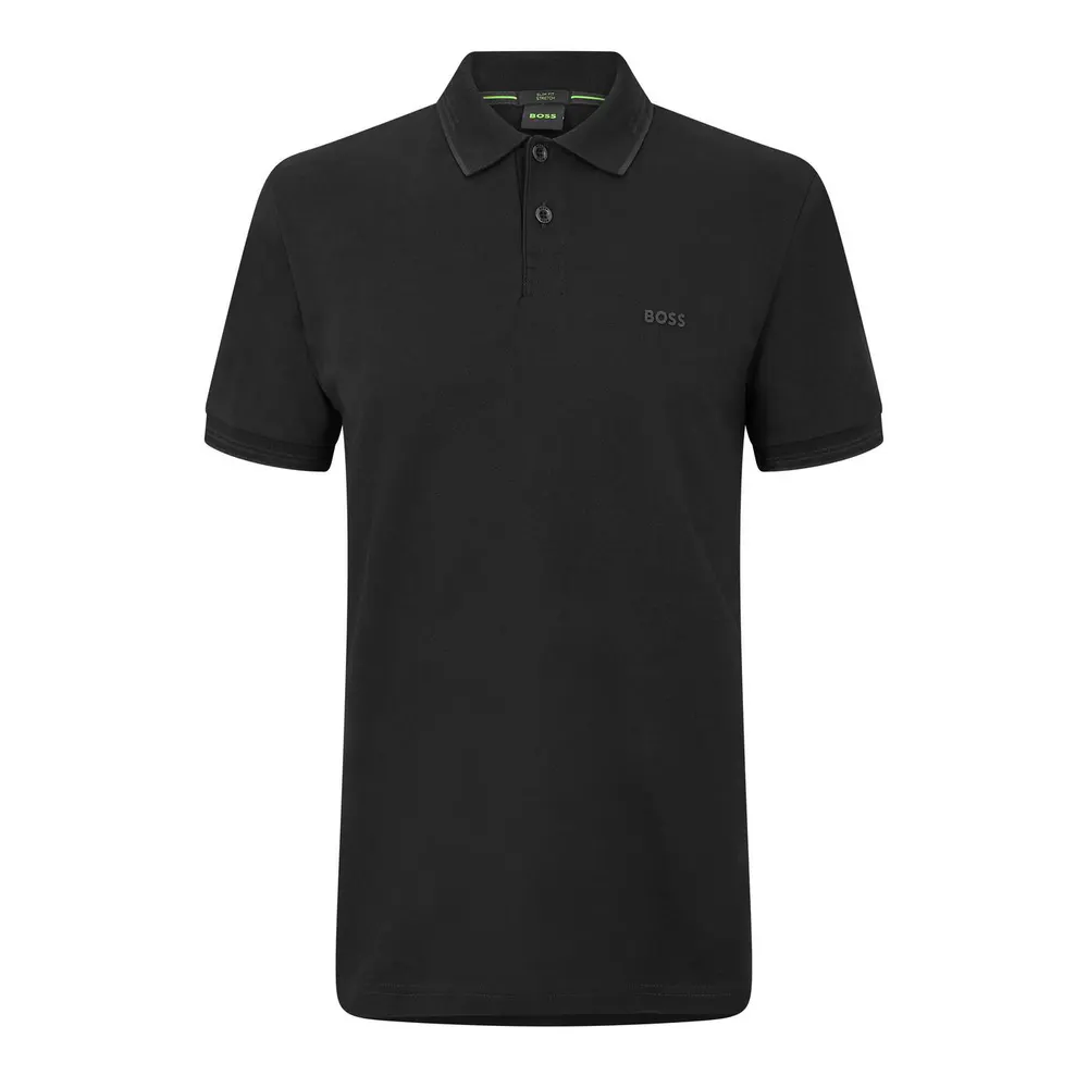 Boss Mens BOSS GREEN Paul Contrast Striped Trim Short Sleeve Polo Shirt