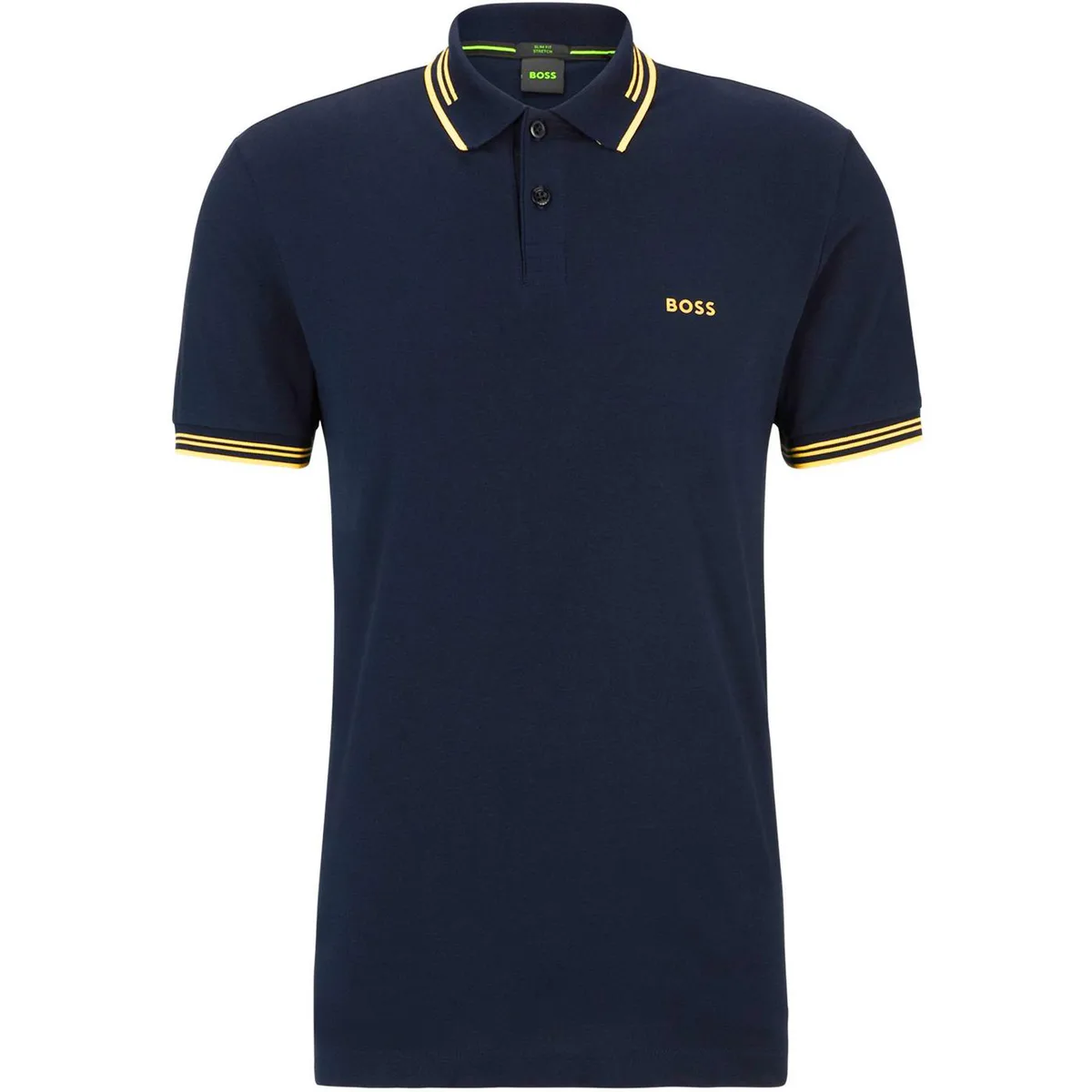 Boss Mens BOSS GREEN Paul Contrast Striped Trim Short Sleeve Polo Shirt
