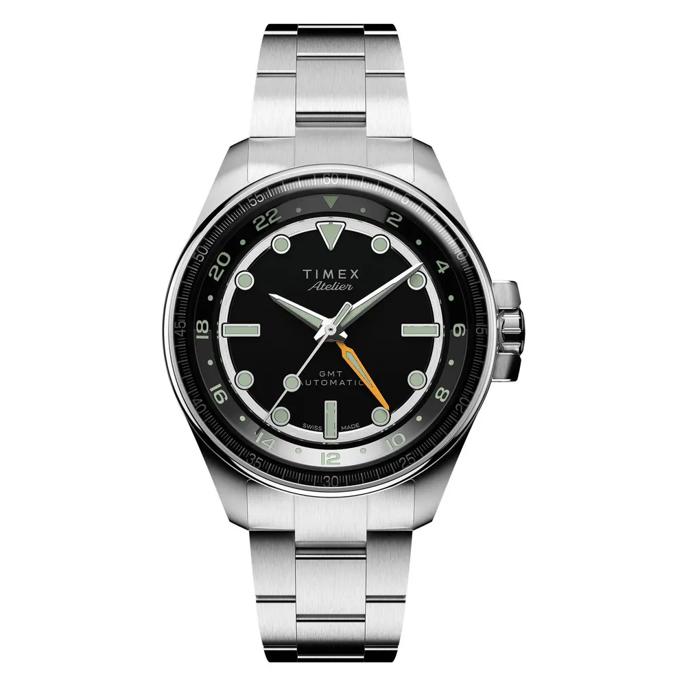 Timex Atelier GMT24 M1a Watch in Black/Silver – Accessories