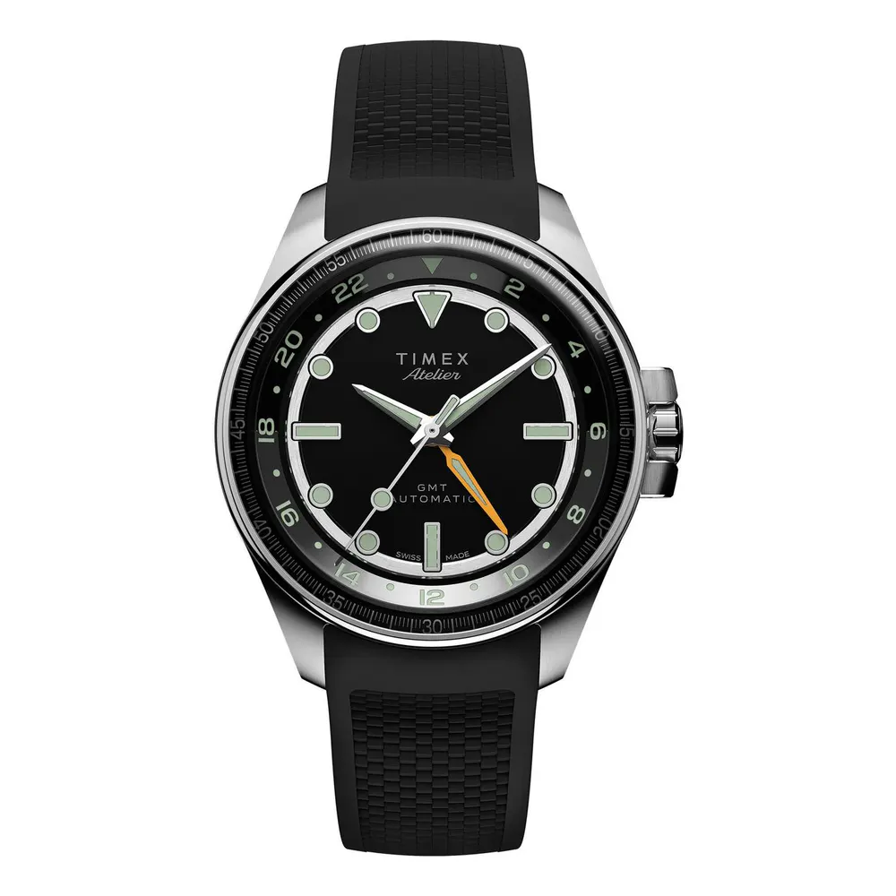 Timex Atelier GMT24 M1a Watch in Silver/Black – Accessories