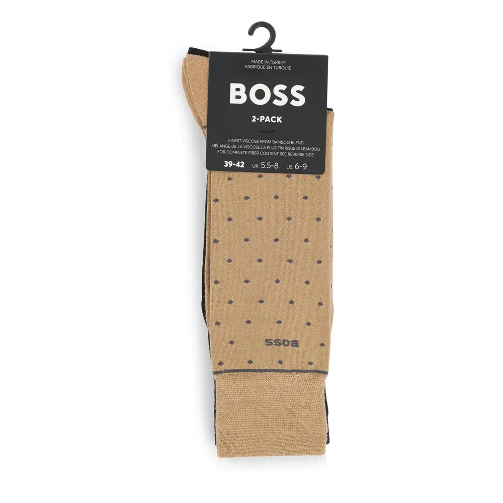 Boss Men's Bamboo Dots Crew Socks detail 3