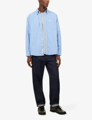 CARHARTT WIP Keene Striped Long-Sleeve Cotton Shirt detail 2