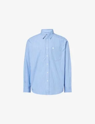 CARHARTT WIP Keene Striped Long-Sleeve Cotton Shirt