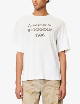 ACNE STUDIOS Exford U 1996 Text-Print Cotton T-Shirt - XL/L detail 3