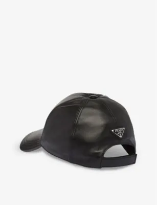 PRADA Logo-plaque leather baseball cap - XL detail 3