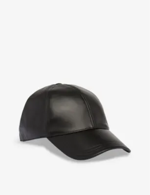 PRADA Logo-plaque leather baseball cap - XL