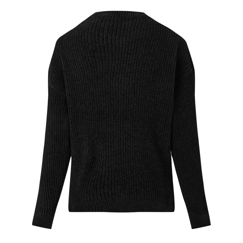 Emporio Armani Men's Long-Sleeve Ribbed Knit Logo Crew-Neck Jumper detail 2