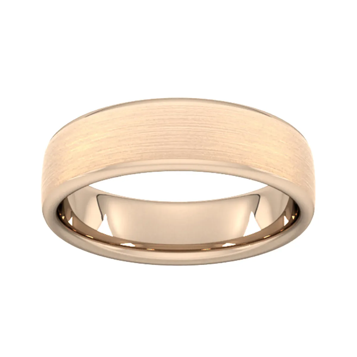 For Him 6mm Slight Court Extra Heavy Matt Finished Wedding Ring In 18 Carat Yellow Gold