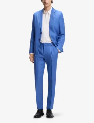 HUGO Single-Breasted Slim-Fit Linen Suit detail 2