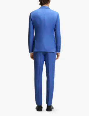 HUGO Single-Breasted Slim-Fit Linen Suit detail 3