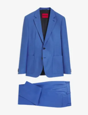 HUGO Single-Breasted Slim-Fit Linen Suit