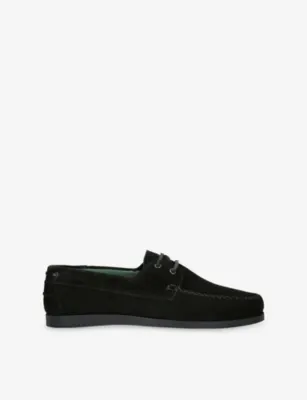 VINNY'S Boatman Suede Boat Shoes - EUR 43 / 9 UK MEN in BLACK – Mens | Casual shoes | Boat shoes