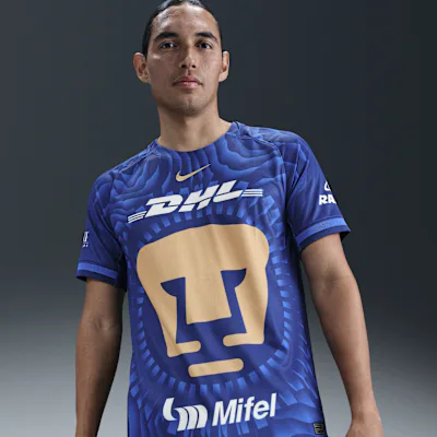 Nike Pumas UNAM 2025/26 Stadium Away Men's Nike Dri-FIT Football Replica Shirt - Deep Royal Blue/Club Gold