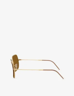 RAY-BAN RBR0104S Square-Frame Metal Sunglasses detail 3