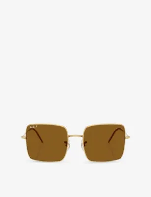 RAY-BAN RBR0104S Square-Frame Metal Sunglasses