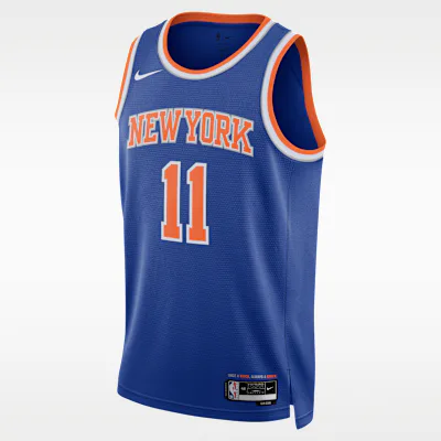 Nike Jalen Brunson New York Knicks Icon Edition 2022/23 Nike Dri-FIT NBA Swingman Jersey - Rush Blue